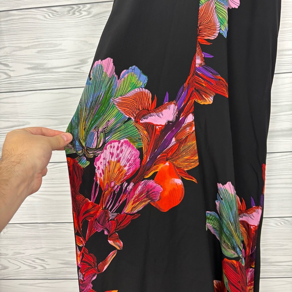 Maeve Anthropologie 100% Silk Cayman Maxi Dress Floral Size XXS - Picture 7 of 9